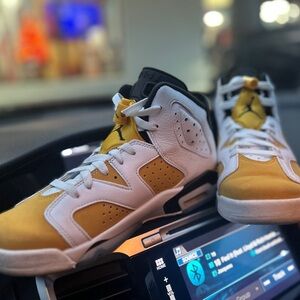 Jordan Sneakers in Black, Yellow, and White